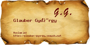 Glauber György névjegykártya